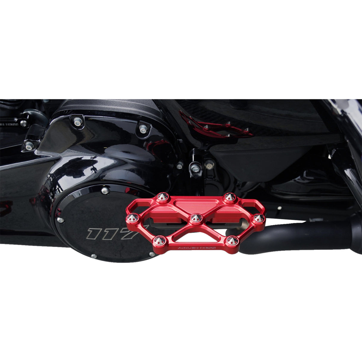 Arlen Ness Diamond Floorboards Passenger Red - 410-062 For Harley Motorcycles 1982-2026