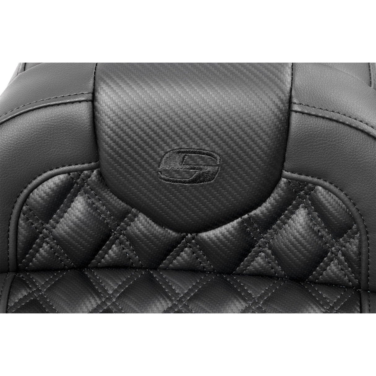 Saddlemen Roadsofa™ Lattice Stitch Seat Without Backrest Carbon Fiber - 823-07-20600 For Harley Touring 2023-2026