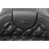 Saddlemen Roadsofa™ Lattice Stitch Seat Without Backrest Carbon Fiber - 823-07-20600 For Harley Touring 2023-2026