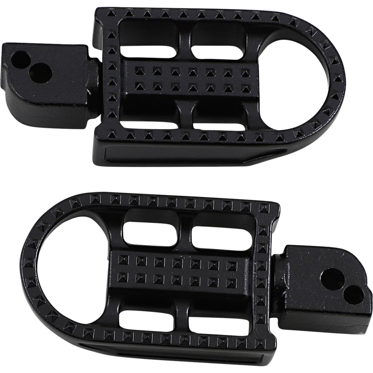 BILTWELL Mushman Footpegs Standard - Black Electroplated