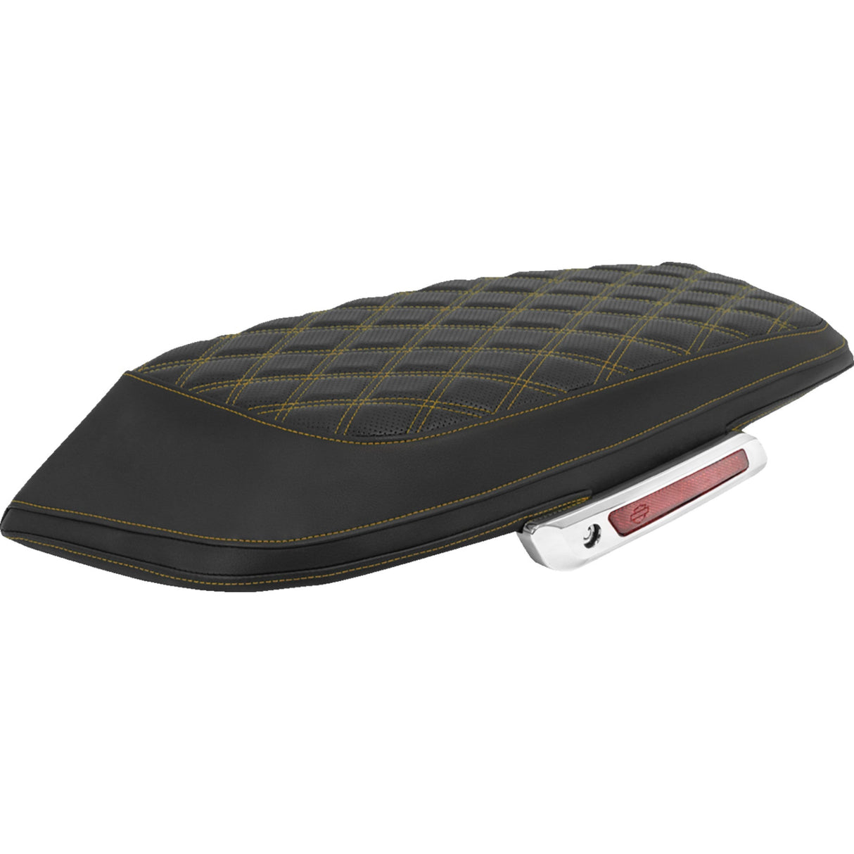 SADDLEMEN 3501-2319 L870-23-18407 Lattice Stitched Saddlebag Lid Covers Saddlebag Lid Covers - Lattice - Gold Stitch - FLH/FLT '23-'25