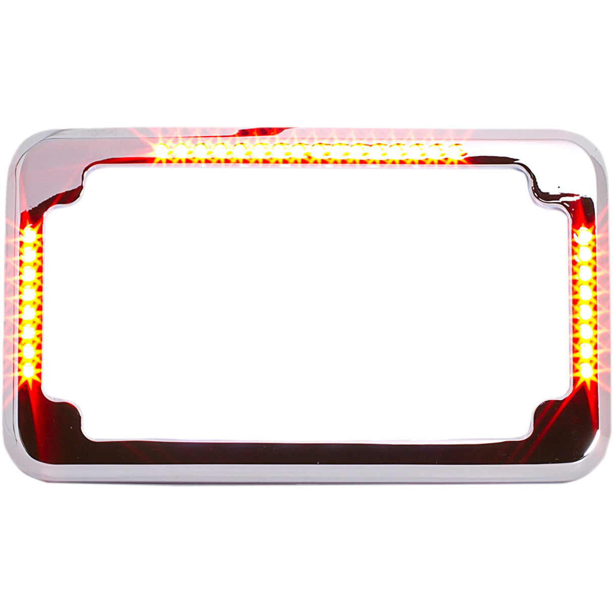 CYCLE VISIONS 2030-0937 CV-4620 Slick Signals Flat License Plate Frame License Plate Frame - Flat - Chrome