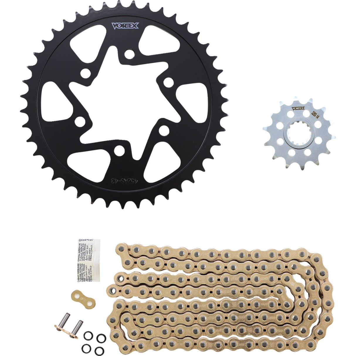 VORTEX 1230-1536 CKG4218 Chain and Sprocket Kit Chain Kit - Gold