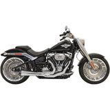 Bassani Xhaust 2-Into-1 Road Rage Exhaust System Chrome - 1S94R For Harley Softail 2018-2024