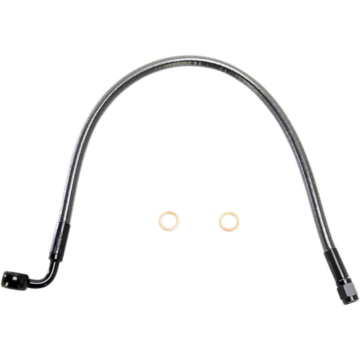 MAGNUM SHIELDING 1741-4084 AS47217 Alternate Length Designer Series ABS-Specific Front Brake Line Kit - 10 mm-90° - 17" - Black Pearl