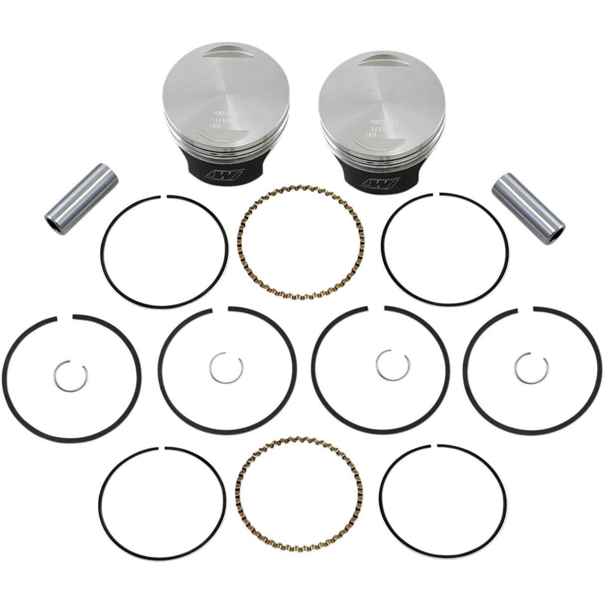 Wiseco Tracker Series™ Piston Kit 3.498"- 1340 Cc 80 Cubic Inch Standard Evolution - K0215PS For Harley Motorcycles 1984-1999