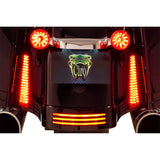 Ciro Filler Panel Lights Red Lens Red LEDs Black - 40043 For Harley Touring 2006-2026