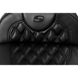 Saddlemen Roadsofa™ Seat Without Backrest Lattice Stitch Carbon Fiber - 808-07B-207A0 For Harley Touring 2008-2023