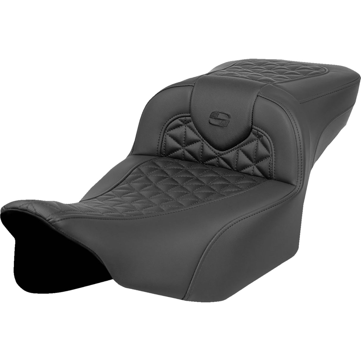 SADDLEMEN 0801-1963 823-07-21100 Extended Reach RoadSofa™ Tri Gripper Seat RoadSofa™ Tri Gripper Seat - Extended Reach - No Backrest - FLH/FLT '23-'24