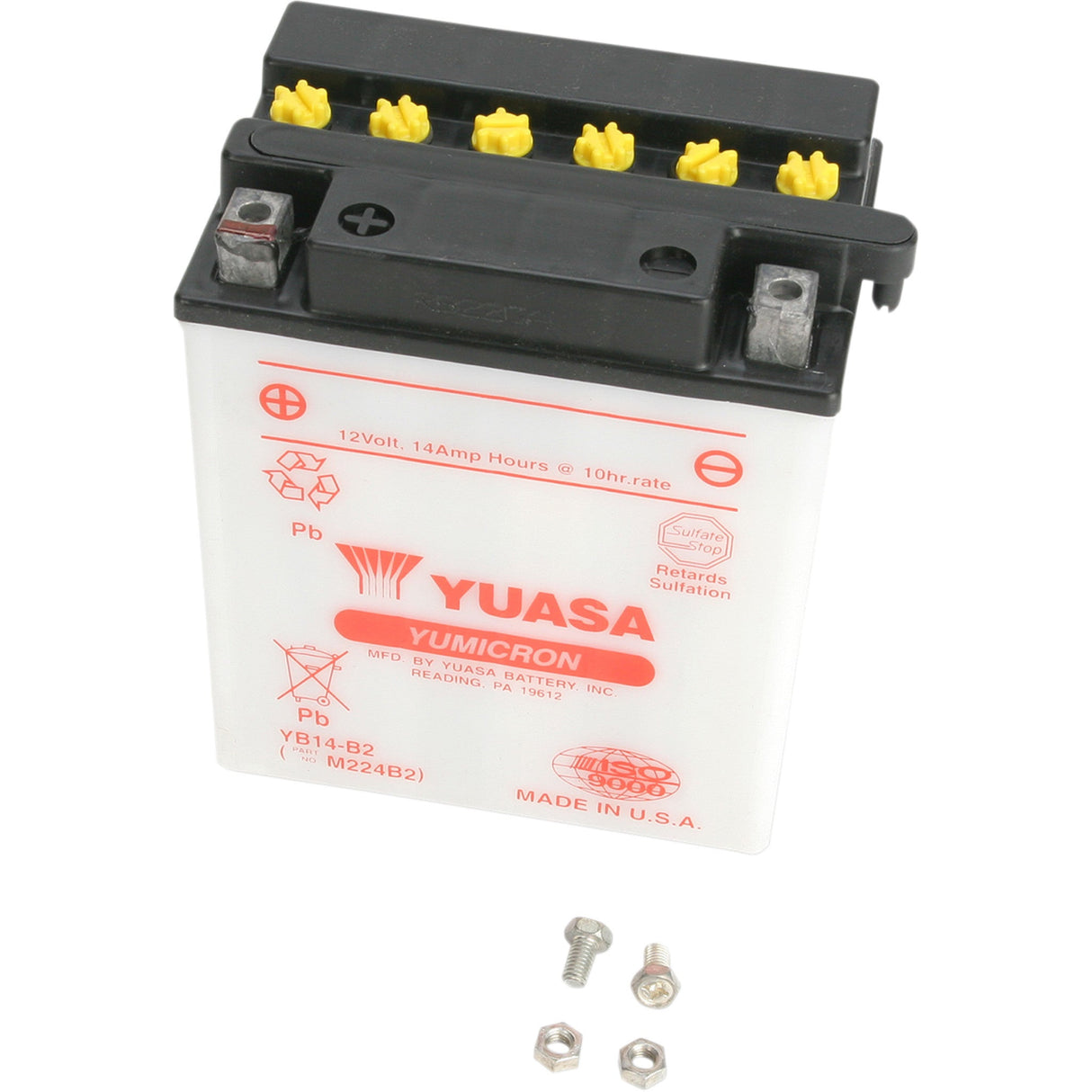 YUASA YB14-B2 YUAM224B2IND Conventional Battery — 12 V Battery - YB14-B2
