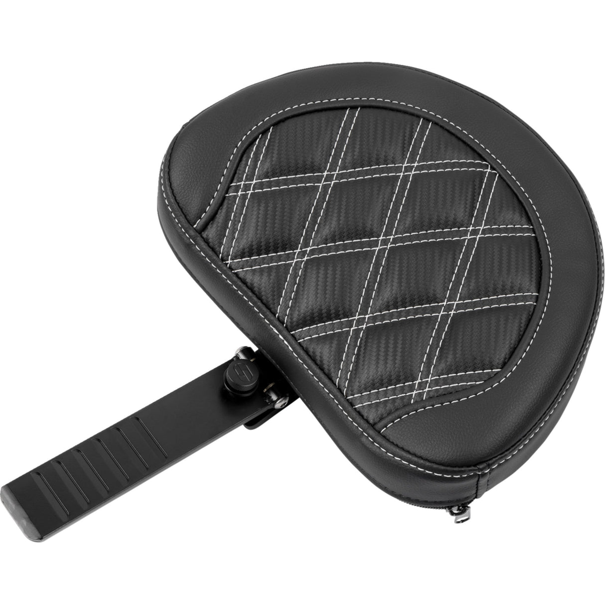 Saddlemen Roadsofa™ Lattice Stitch Seat With Backrest Carbon Fiber White Stitch - 823-07-206B6 For Harley Touring 2023-2026