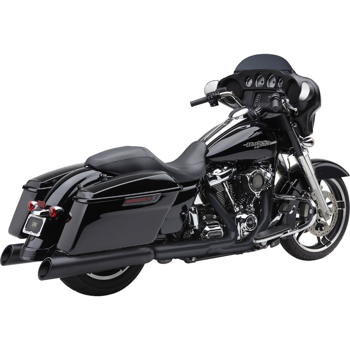 Cobra Gen 2 NH Series Upper Cut Mufflers Black - 6289RB For Harley Touring 2017-2022