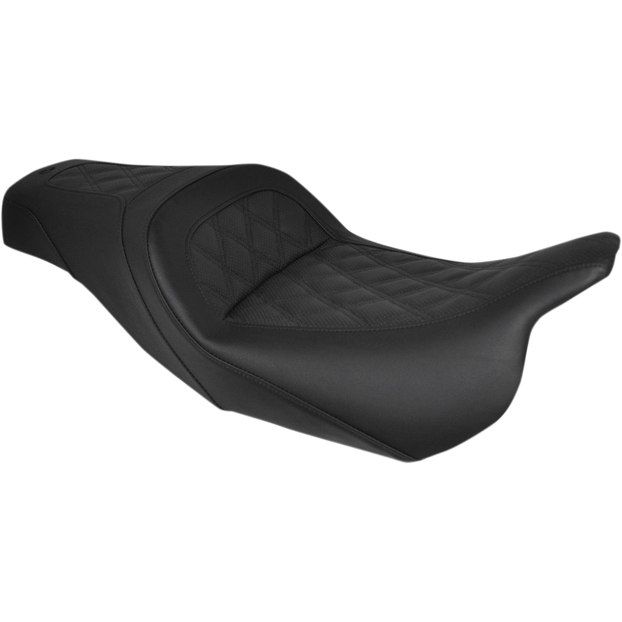 Saddlemen Slim Lattice Stitched Seat Black Lattice Stitch - 808-07B-162 For Harley Touring 2008-2025