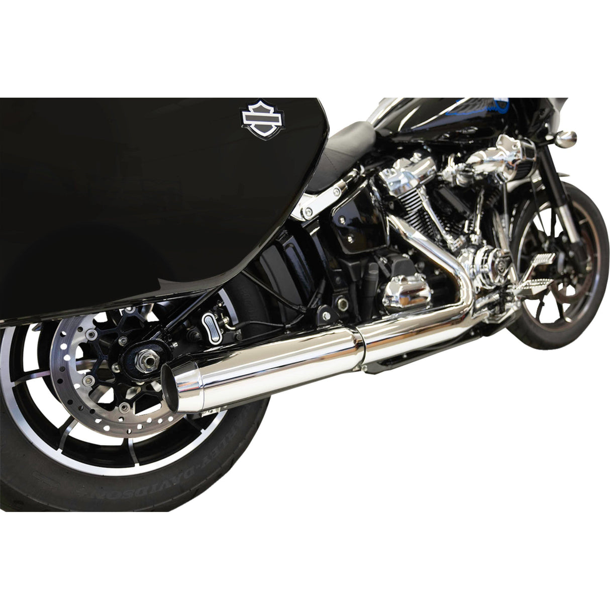 Bassani Xhaust 4" Slip-On Muffler With Baffle Core Chrome 49-State - 1S38FP For Harley Softail 2025