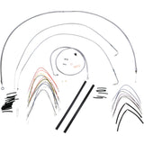 Burly Brand Complete Stainless Braided Handlebar Cable Brake Line Kit 14" Ape Hangers - B30-1050 For Harley Softail 2007-2010