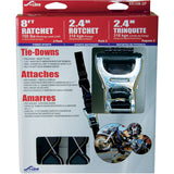 ANCRA 3920-0343 XR108-2P X-Series 1-1/4" Ratchet Tie-Downs Tie-Down - Heavy Duty - Black