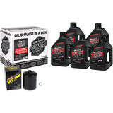 MAXIMA RACING OIL 3601-0722 90-129015PB Quick Change Milwaukee-Eight Synthetic 20W-50 Oil Change Kit Quick Change M8 Synthetic 20W-50 Oil Change Kit - Black Filter
