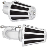 Arlen Ness Monster Sucker® Air Cleaner Kit — 10 Gauge Chrome - 81-030 For Harley Motorcycles 2017-2025
