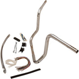 FAT Baggers INC. 1-1/4" EZ Install Round Top Handlebar Kit 14" Chrome - 909414 For Harley Touring 2008-2013
