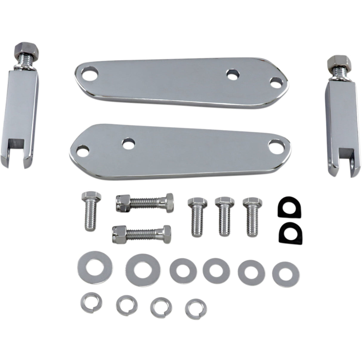 DRAG SPECIALTIES DS-243524 Front Mount Highway Bar Kit Highway Peg Mount - Chrome - Dyna