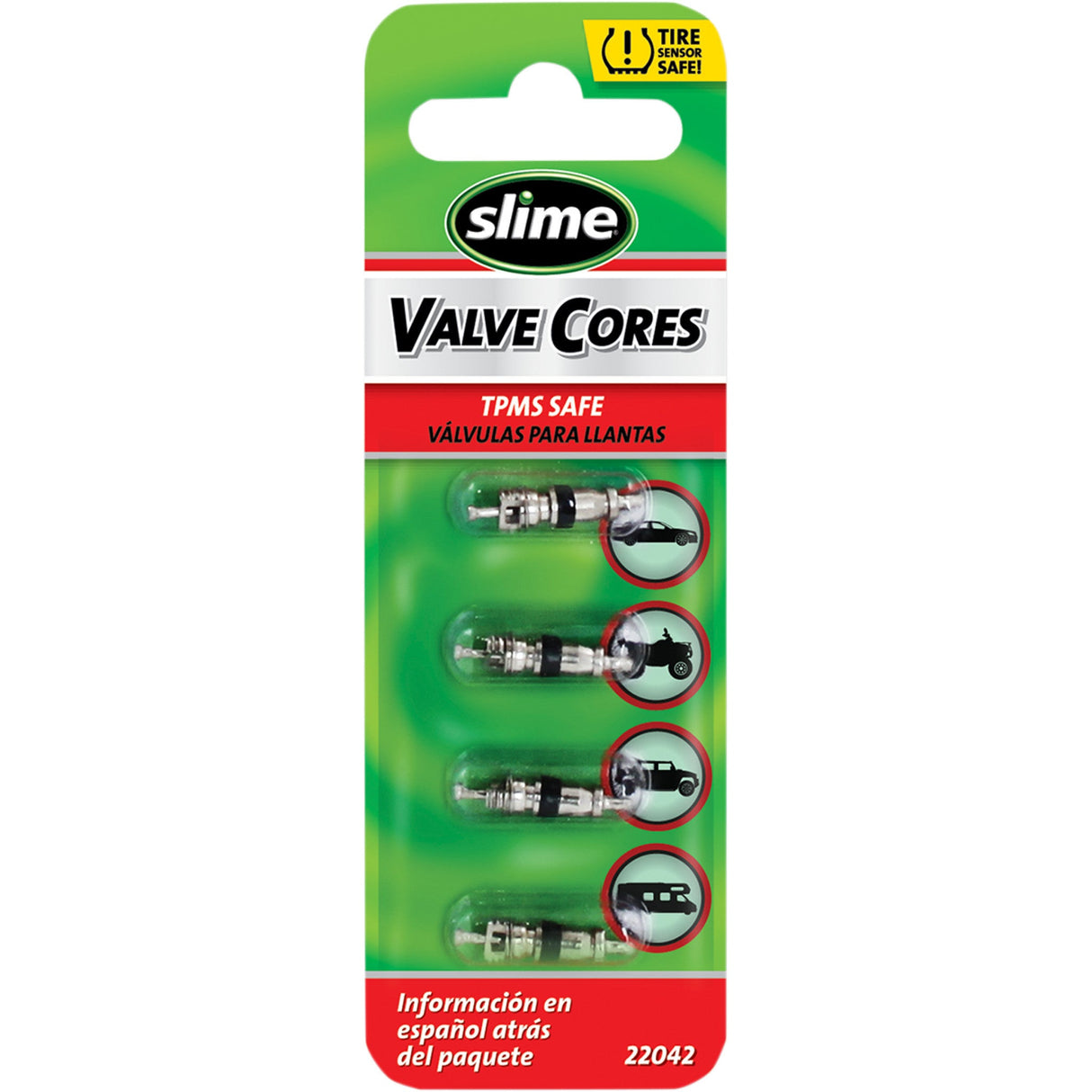 SLIME 0360-0020 22042 Valve Cores straight - black/silver/raw