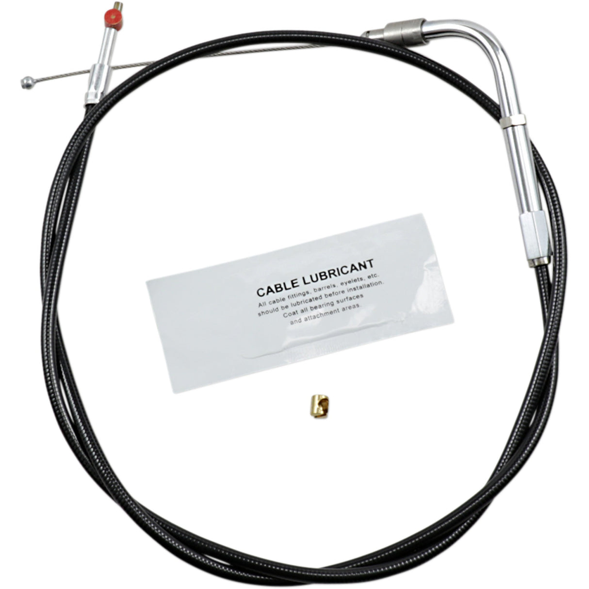 Barnett Black Vinyl Throttle Idle Cable 34" Length - 101-30-30048 For Harley Softail 2008-2015