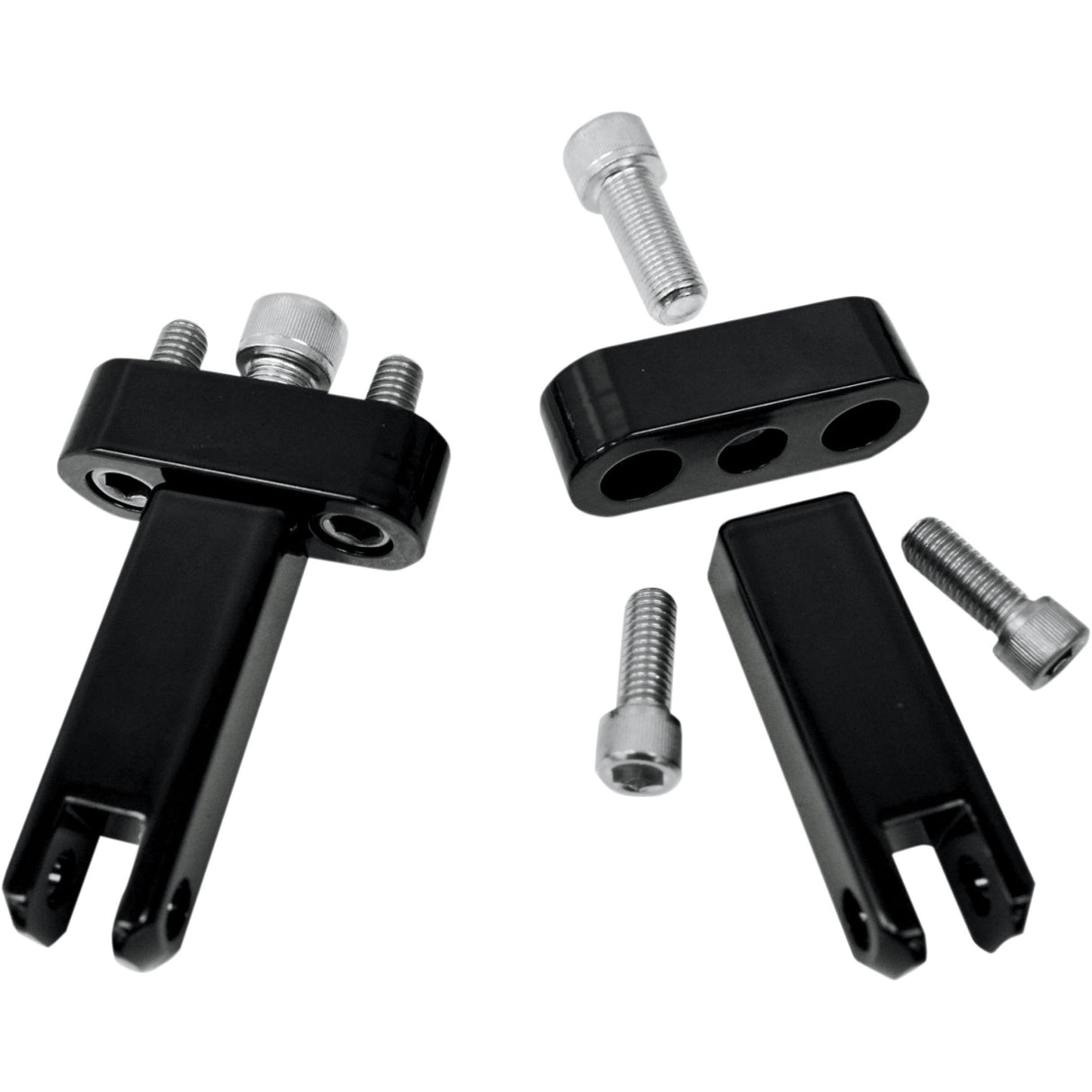 Drag Specialties Passenger Foot Peg Mount Kits Black For Harley Touring 1999-2022