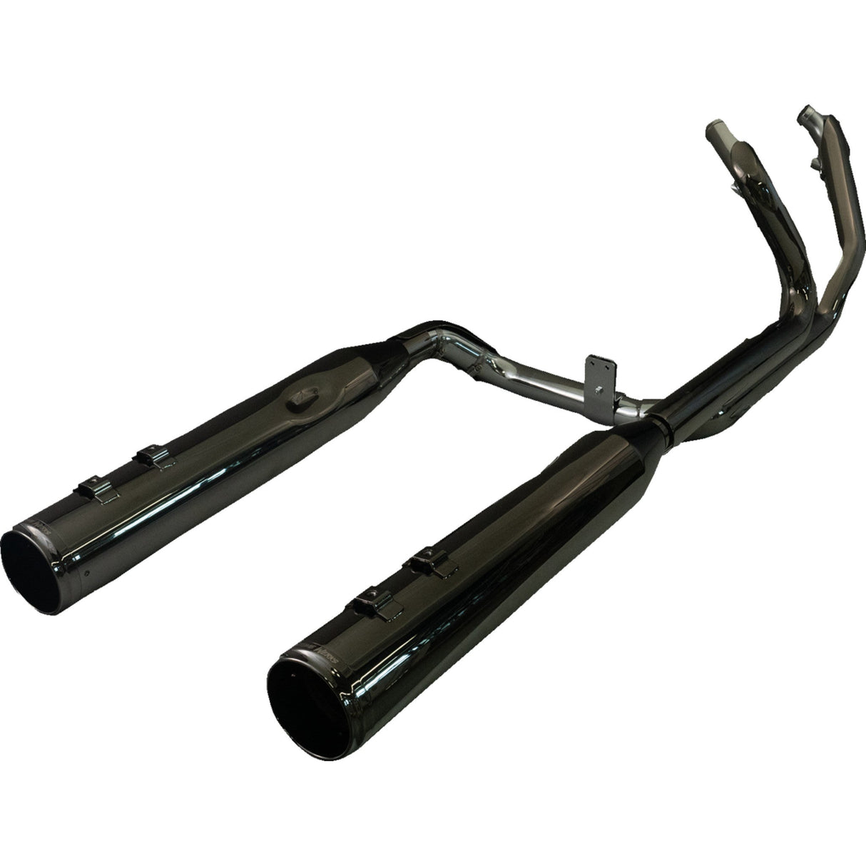 Khrome Werks 2-Into-1-Into-2 Dominator-SR Exhaust System Eclipse Without End Caps Twin Cam Touring - 201830-SR For Harley Touring 2009-2016