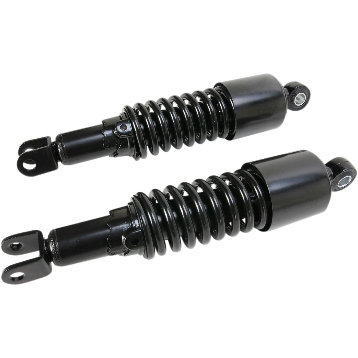 EMGO 1310-1214 17-05694B Custom Shorty Shocks with shroud - black body/black spring finish - clevis lowering