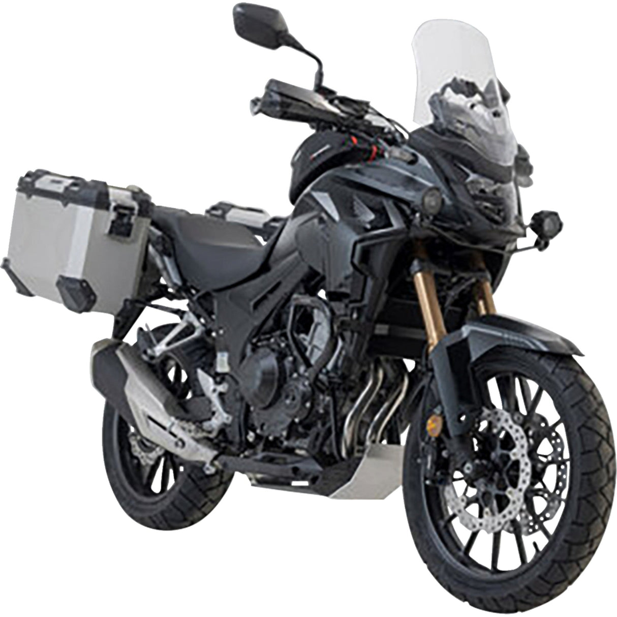 SW-MOTECH 3580-0400 KFT.01.400.70001/S TRAX ADV Aluminum Case System silver - honda cb/cbr/nx 500 '13-'24