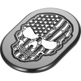 FIGURATI DESIGNS 1405-0335 FD28-AC-BLK-RT Antenna Cover right rear fender - contrast cut american flag skull - black