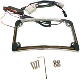 Custom Dynamics LED Radius License Plate Frame Chrome - TF05-HD-C For Harley Motorcycles 1993-2017