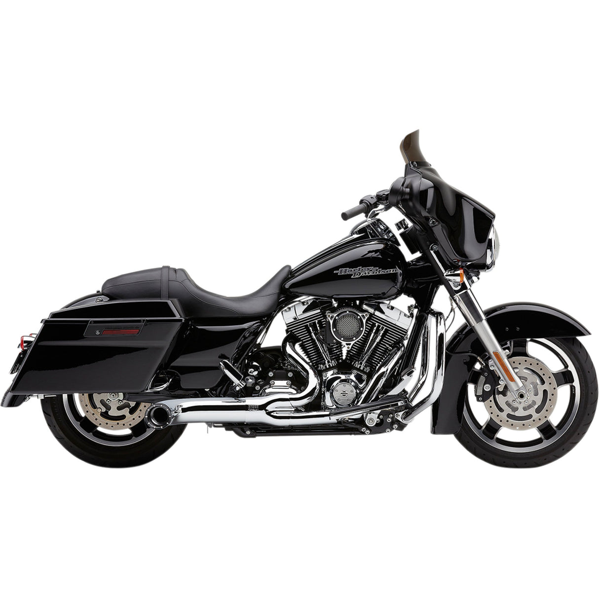 Cobra Turn Out 2-Into-1 Exhaust System Chrome - 6270-1 For Harley Touring 2009-2016