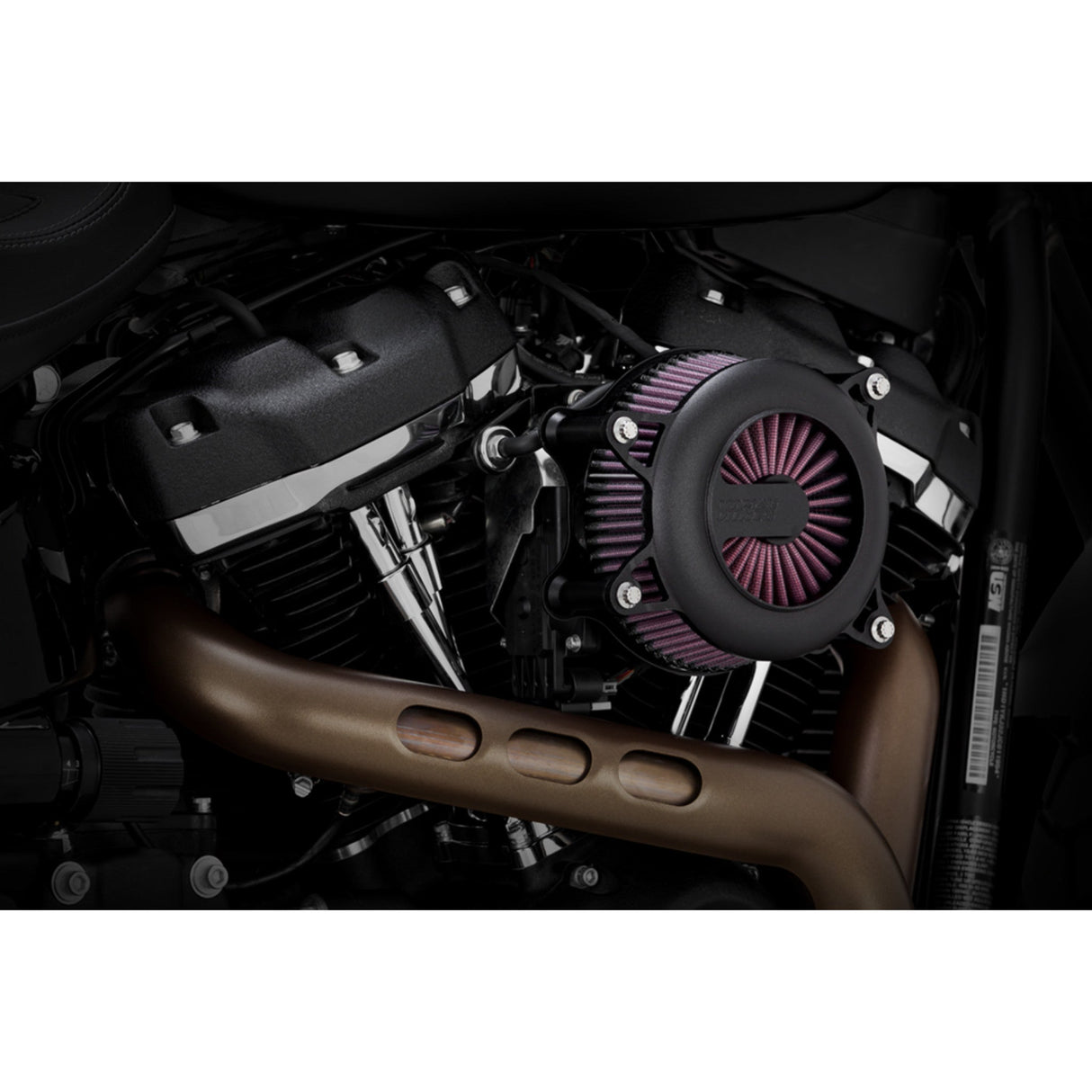 Vance & Hines VO2 Rogue Air Intake Kit Wrinkle Black - 40381 For Harley Motorcycles 2017-2025