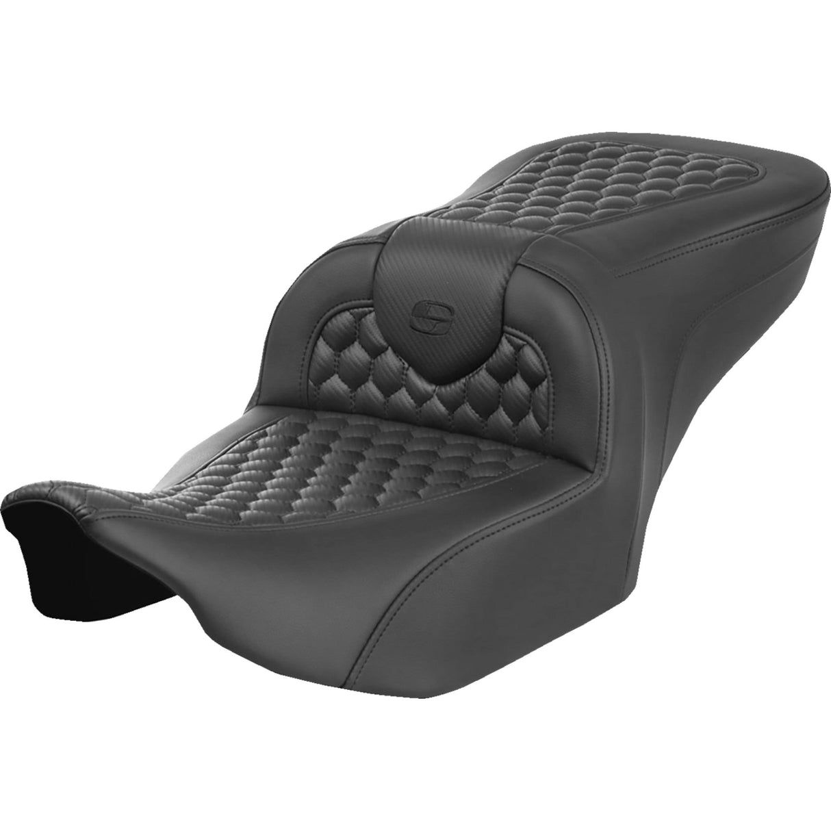 Saddlemen Roadsofa™ Heated Seat Honeycomb Stitch Without Backrest - 823-07-189A0 For Harley Touring 2023-2026