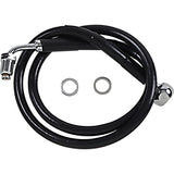Drag Specialties Extended Length Stainless Steel Brake Line +6" Black For Harley Softail Breakout 114 2018-2020