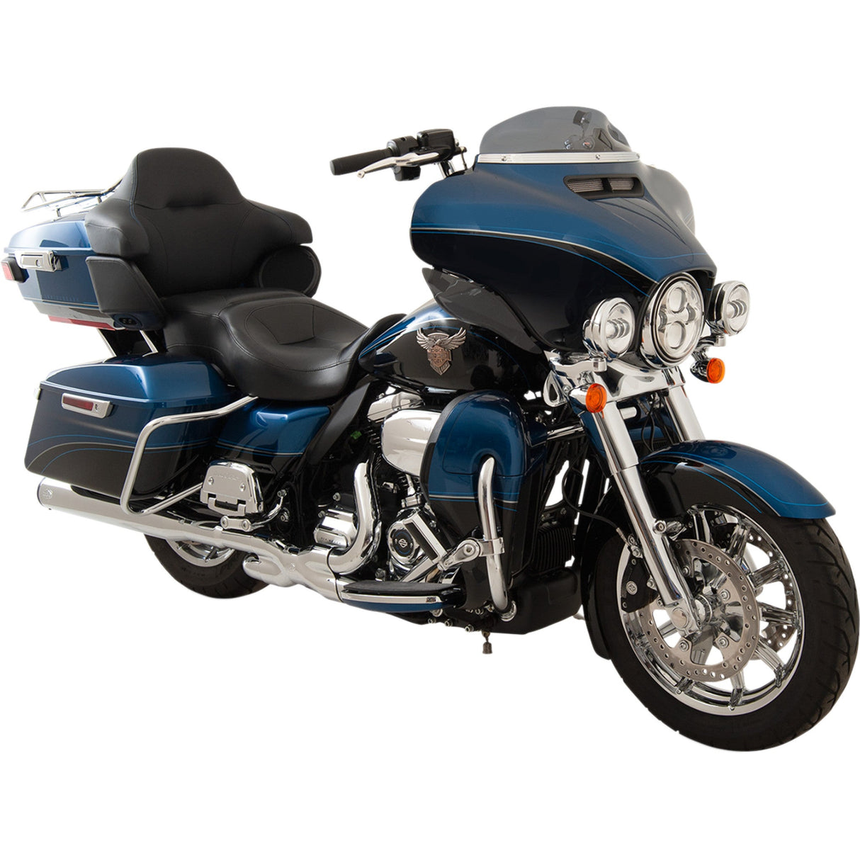 Klock Werks Flare® Windshield 4" Dark Smoke - KWW-01-0405 For Harley Touring 2014-2025