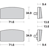 SBS 1721-1523 520HF HF Street Ceramic Organic Brake Pads HF Brake Pads - R60/7
