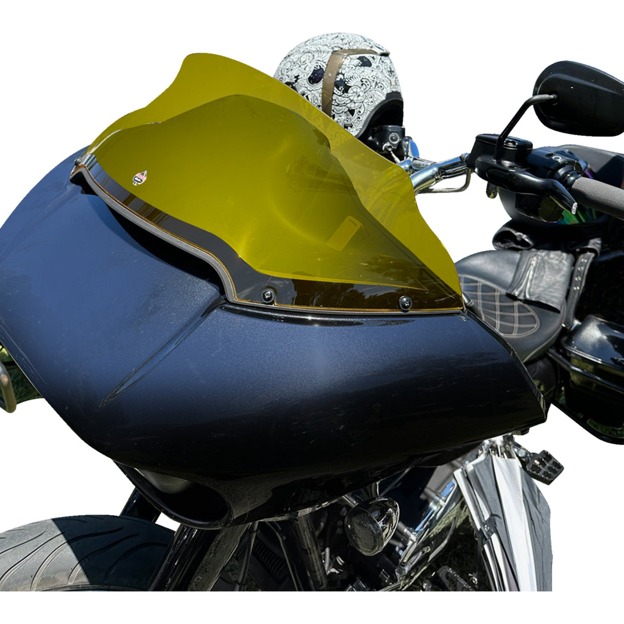 Klock Werks Kolor Flare® Windshield 9" Yellow - KWW-01-0669 For Harley Road Glide 2015-2025