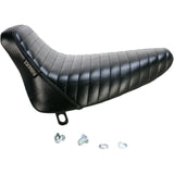LePera Bare Bones Solo Seat Pleated Black - LN-007PT For Harley Softail 1984-1999