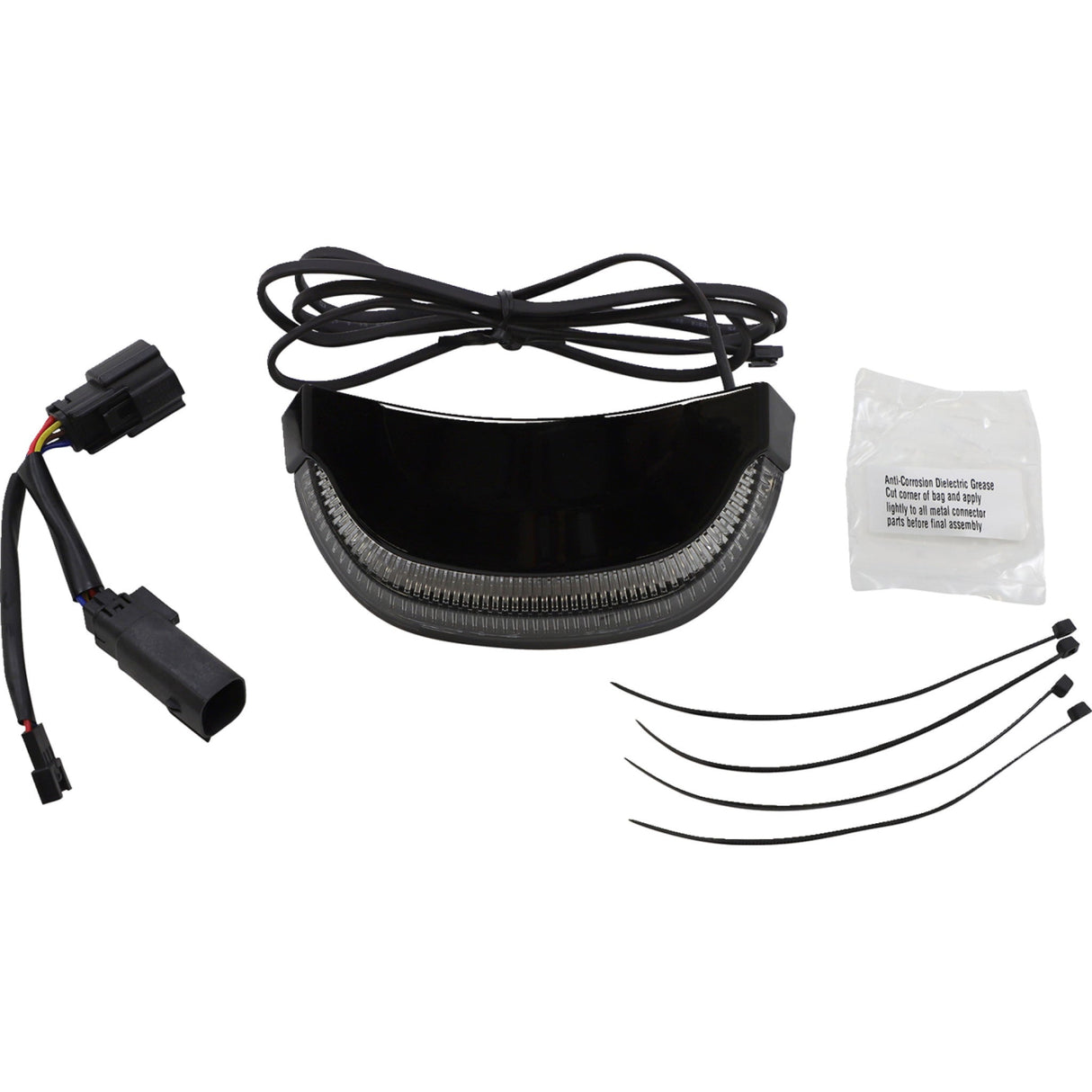Ciro Crown Taillight With Lightstrike™ Technology Smoke Lens Black - 40154 For Harley Touring 2014-2023