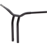 LA CHOPPERS 0601-4945 LA-7338-16B Kage Fighter Welded Bent-Riser Handlebar - One Piece - Bent - 16" - Black