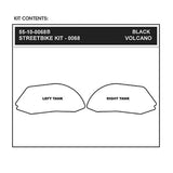 STOMPGRIP 4320-1860 55-10-0068B Volcano Profile Traction Pad Tank Kit Traction Kit - Black - Panigale