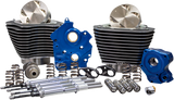 128" Power Package Engine Performance Kit - Chain Drive - Wrinkle Black with Highlighted Fins - 0904-0093