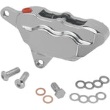 Hawg Halters 4-Piston Brake Caliper Front Chrome - LHSCC500 For Harley 1984-1999