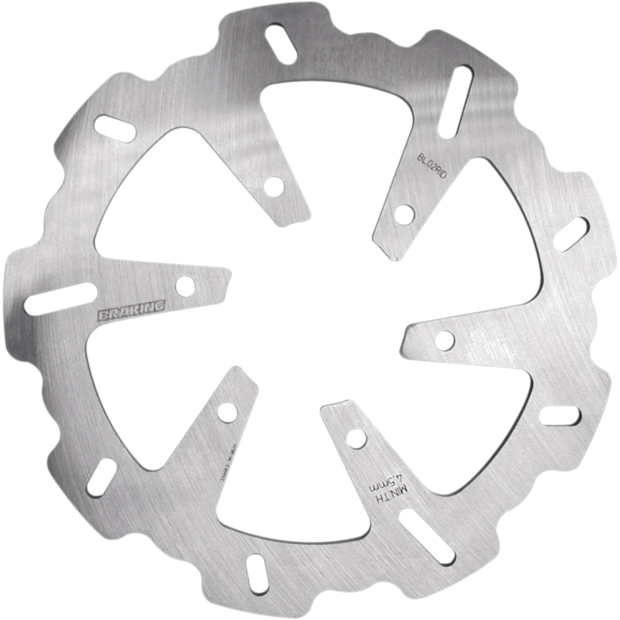 BRAKING 1710-0006 BL02RID Front and Rear Brake Rotor Brake Rotor - Rear