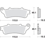 SBS 1721-1738 880LS LS Street Excel Sintered Rear Brake Pads LS Brake Pads - GL 1800 - 880LS