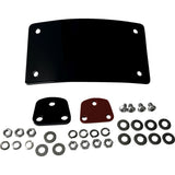 DK Custom Products Low-Profile Laydown License Plate Kit Curved Black - DK-LPR-LP-LD For Harley Motorcycles 1983-2016