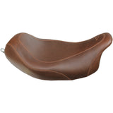 Mustang Wide Tripper™ Solo Seat Without Backrest Smooth Brown - 76720 For Harley Touring 2008-2025
