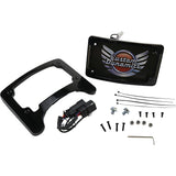 Custom Dynamics Turn Signal Eliminator With Tri Radius Illuminated Plate Frame Black - TS-ELIM-06BCM-B For Harley Touring 2014-2025